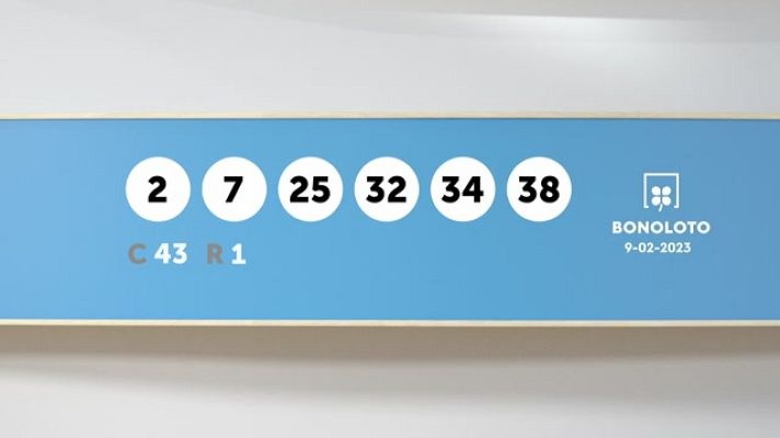 SELAE - Sorteo de la Lotería Bonoloto del 09/02/2023