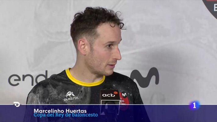 Telediario 2 - Marcelinho Huertas: ''Hemos jugado con contundencia, así hemos ganado con más comodidad de lo esperado''