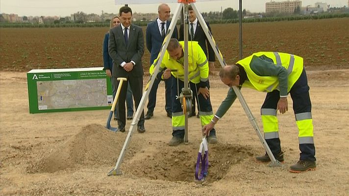 Noticias Andalucía - Primera piedra de la línea 3 del metro de Sevilla