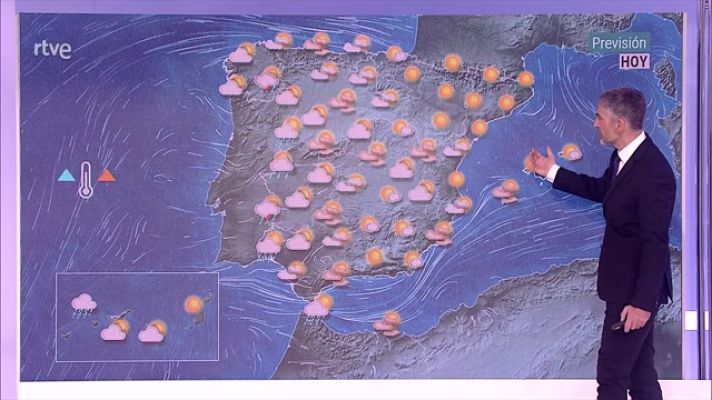 El tiempo - Poco nuboso en el Cantábrico oriental, noreste peninsular, litoral de Levante y Baleares