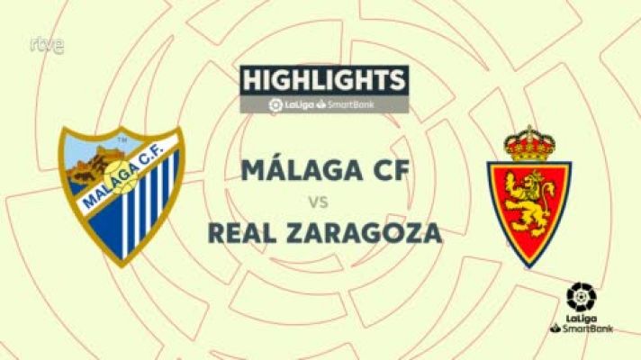 Resúmenes de LaLiga - Málaga - Zaragoza: resumen del partido de la 28ª jornada