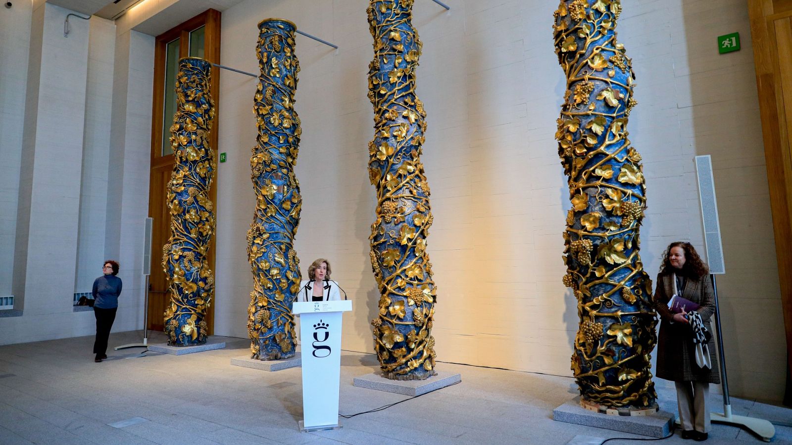 Cuatro columnas salomónicas son las primeras piezas instaladas en la Galería de Colecciones Reales | Ver