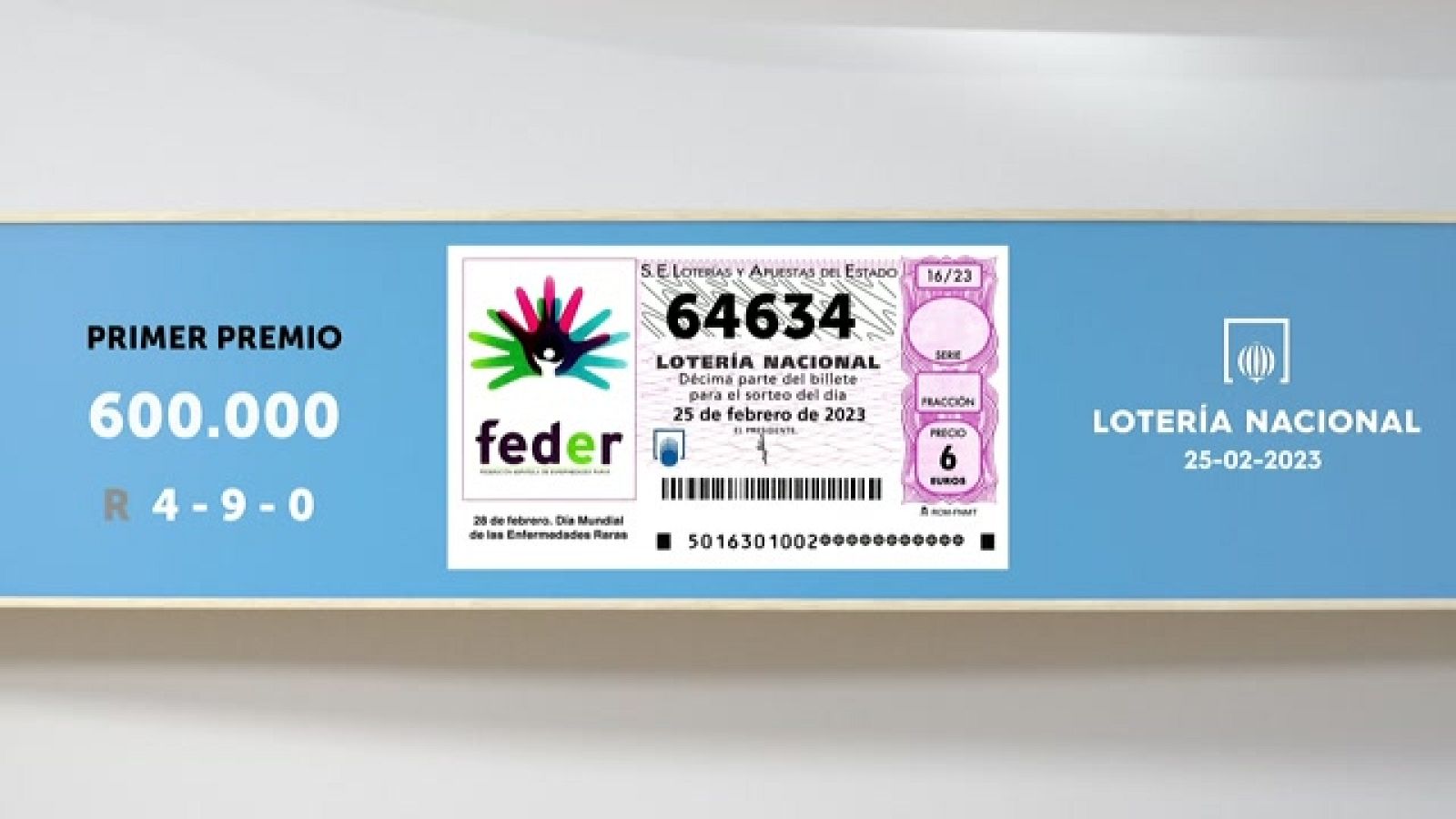 Sorteo de la Lotería Nacional del 25/02/2023 - Ver ahora