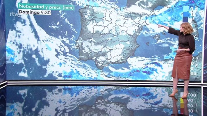 El tiempo - Nevadas en Pirineos y en áreas del noroeste peninsular, del oeste de la meseta Sur y del este de Andalucía. Heladas fuertes en áreas montañosas del centro y norte peninsular