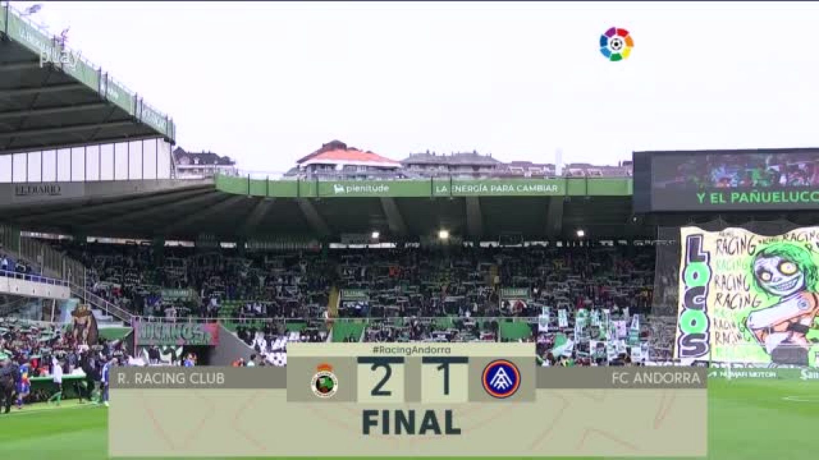 Racing de Santander - Andorra: resumen del partido, 29ª jornada. Ver en RTVE Play