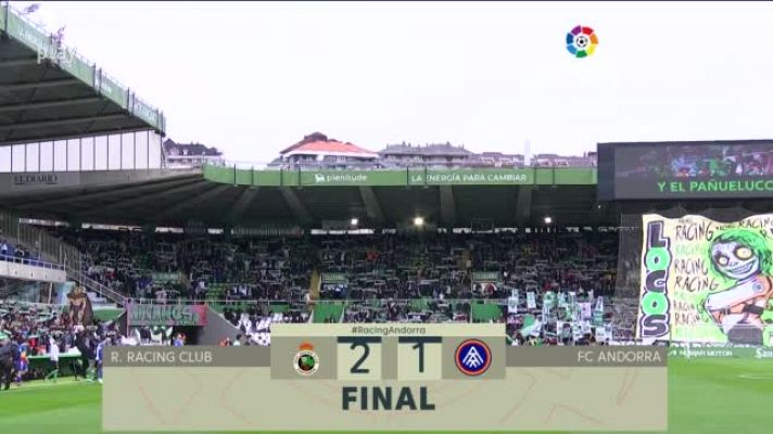 Resúmenes de LaLiga - Racing - Andorra: resumen del partido, 29ª jornada