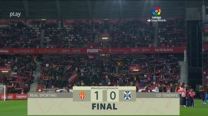 Resúmenes de LaLiga - Sporting - Tenerife: resumen del partido, 29ª jornada