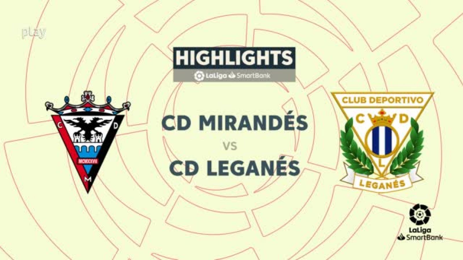 Mirandés - Leganés: resumen del partido, 29ª jornada. Ver en RTVE Play