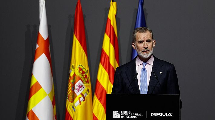 Telediario Fin de Semana - Felipe VI reitera su apoyo a Ucrania en la cena de bienvenida del Mobile World Congress