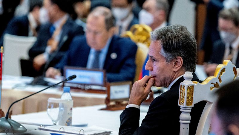 El fugaz encuentro entre Blinken y Lavrov en la Cumbre del G20 en La India