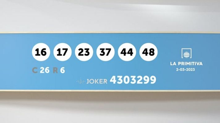 SELAE - Sorteo de la Lotería Primitiva y Joker del 02/03/2023