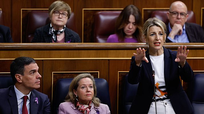 Informativo 24h - Díaz reivindica sus "logros" en el empleo femenino y el PP le echa en cara "el sí es sí" y el "tito Berni"