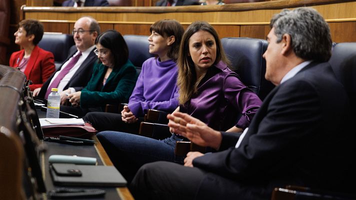 Telediario 1 - PSOE y Unidas Podemos llaman a "rebajar" el tono tras el duro choque en el debate sobre la ley del 'solo sí es sí