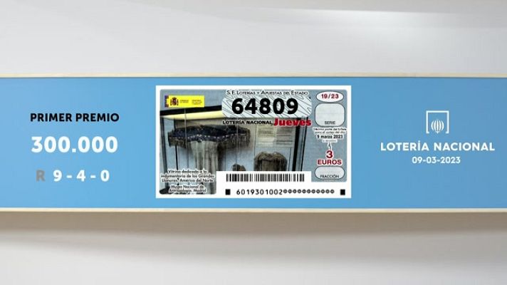 SELAE - Sorteo de la Lotería Nacional del 09/03/2023