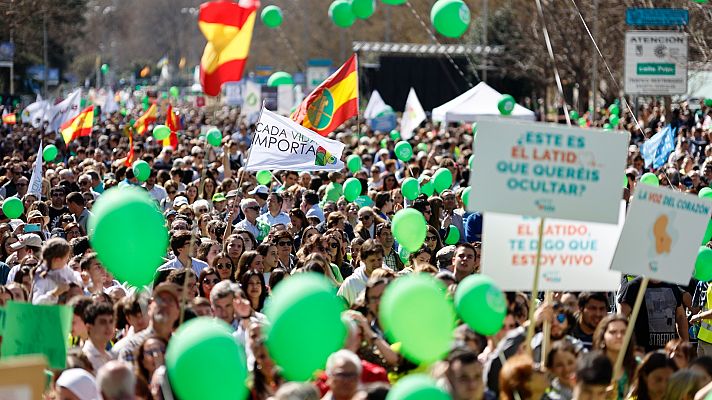Telediario Fin de Semana - Miles de personas marchan en Madrid contra la ley del aborto