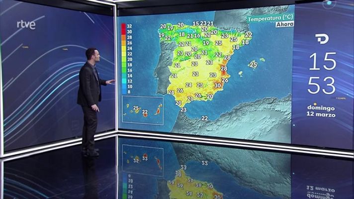 El tiempo - Temperaturas elevadas para la época del año en buena parte del país