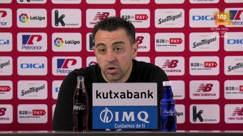Xavi Hernández, sorprendido por el ambiente de San Mamés en el Athletic - Barcelona