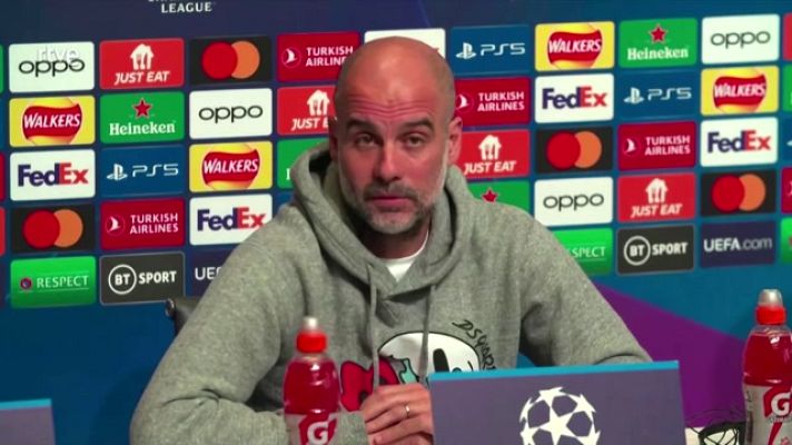 Telediario 2 - Guardiola, sobre la presión de ganar la Champions: "Si fuera entrenador del Real Madrid lo entendería..."