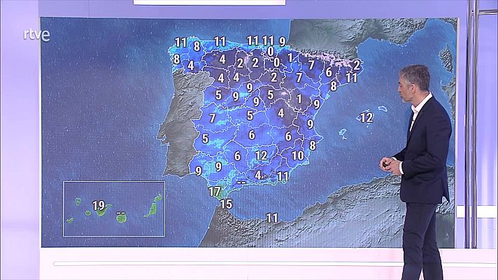 El tiempo - Algún intervalo de viento fuerte en la costa de Galicia, Estrecho y Canarias