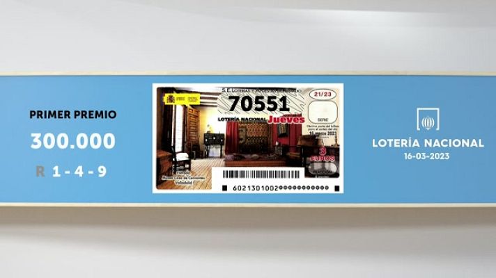 SELAE - Sorteo de la Lotería Nacional del 16/03/2023
