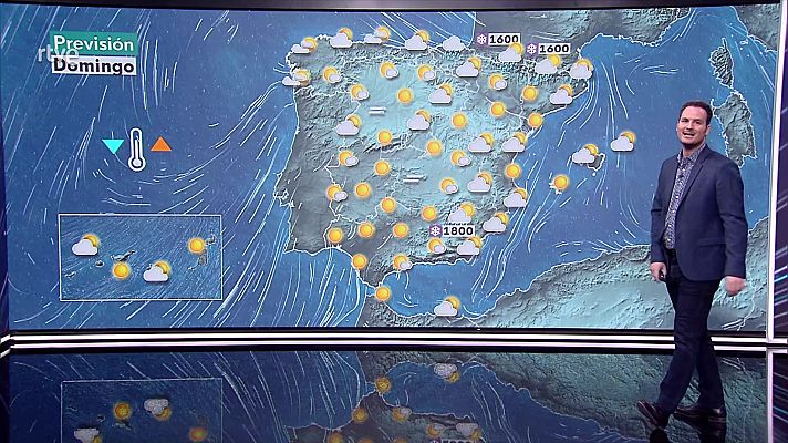 El tiempo - Nuboso con precipitaciones en todo el extremo norte peninsular, que pueden ser localmente fuertes en el extremo oriental del Cantábrico al final del día