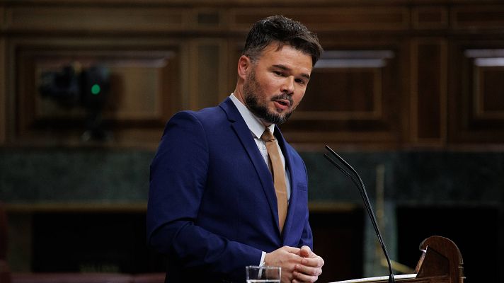 Informativo 24h - Rufián, a Tamames: "Viene de la mano de los hijos y los nietos de quienes le encarcelaron. Eso es rendición"