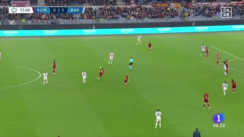 Champions femenna: El Barça vence por la mínima a la Roma | Ver