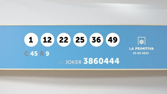 SELAE - Sorteo de la Lotería Primitiva y Joker del 23/03/2023