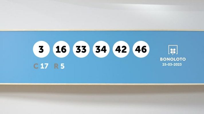 SELAE - Sorteo de la Lotería Bonoloto del 25/03/2023
