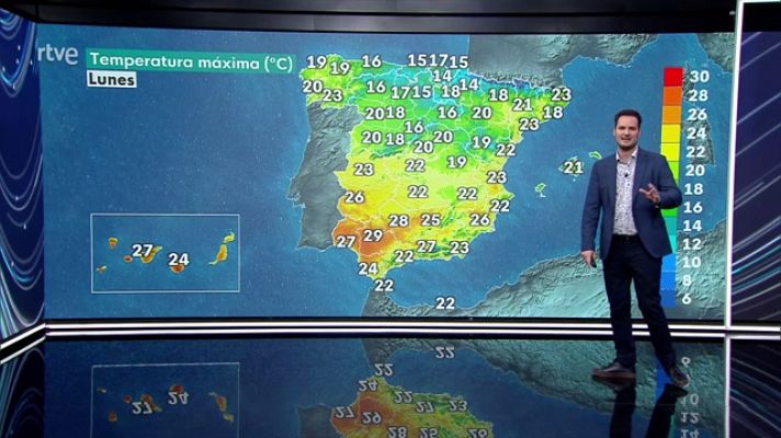 El tiempo - Las temperaturas máximas subirán en el área mediterránea, de forma notable en el litoral valenciano, pero bajarán en el resto de la Península