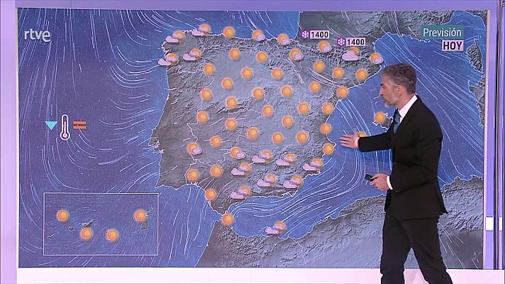 El tiempo - Cielos nubosos al principio en el extremo norte peninsular, con algunas precipitaciones