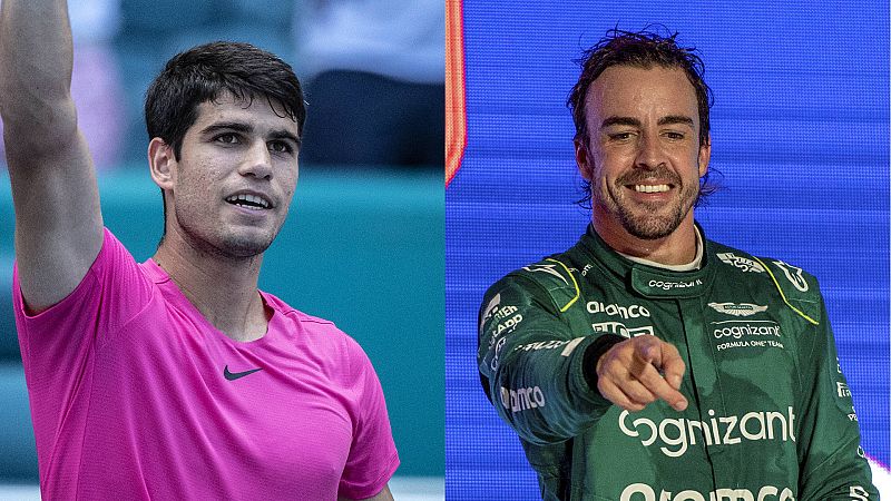 Carlos Alcaraz y Fernando Alonso, el guiño de dos ases del deporte en plena forma