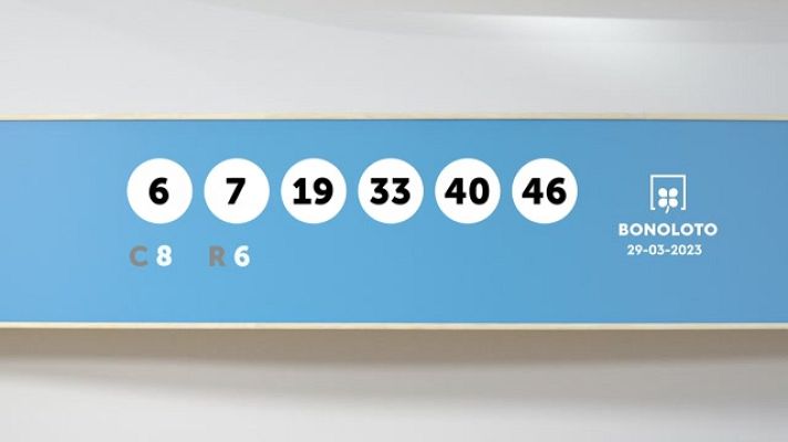 SELAE - Sorteo de la Lotería Bonoloto del 29/03/2023