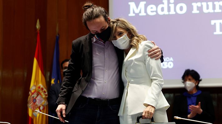 Telediario 1 - Díaz no contará con el núcleo duro de Podemos en su presentación: así ha cambiado la relación desde que Iglesias la designó sucesora