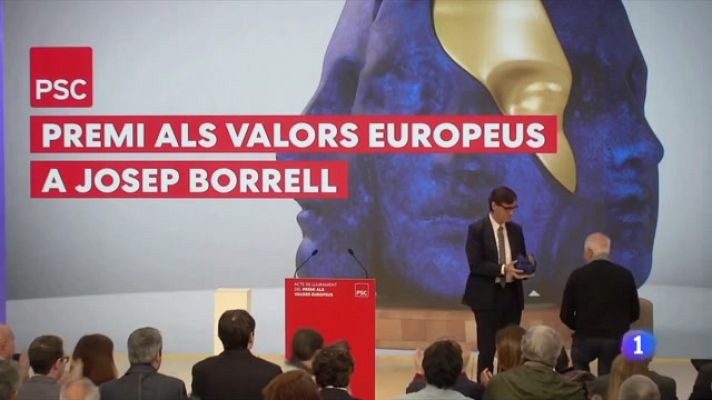 L'Informatiu - Borrell recull el premi del PSC pels valors europeus