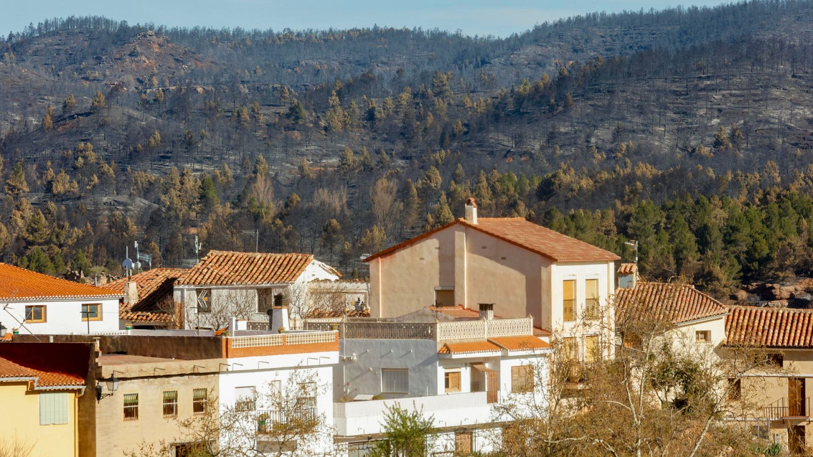Vecinos y alcaldes protestan por la situación de los montes afectados por el fuego