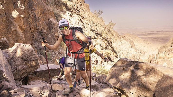 Escalada deportiva - Los hermanos Pou en el desierto del Wadi Rum en Jordania