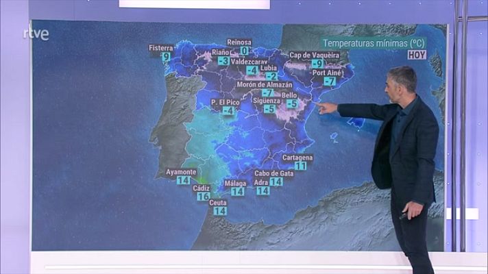 El tiempo - Intervalos de viento fuerte en la costa de Galicia, Estrecho, litoral de Granada y Almería y en Canarias. Rachas muy fuertes en Canarias