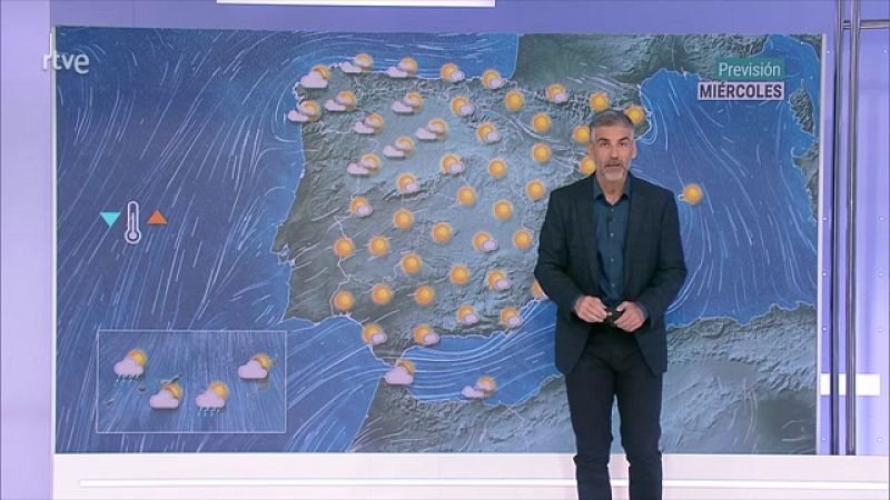 Temperaturas diurnas en descenso en el litoral mediterráneo, y de forma localmente notable en la mitad oeste de Andalucía y en Canarias - ver ahora