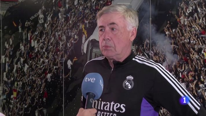 Telediario 1 - Carlo Ancelotti, a TVE: "Esa desventaja la podemos cortar en el último minuto"