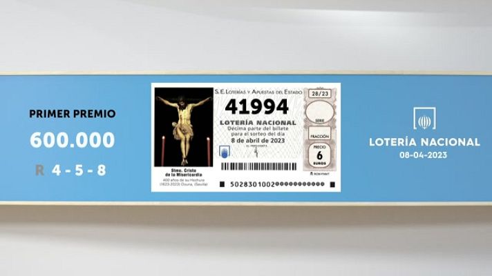 SELAE - Sorteo de la Lotería Nacional del 08/04/2023
