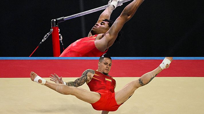 Telediario 2 - Gimnasia artística: Diallo y Abad, 10º y 13º en 'all around'