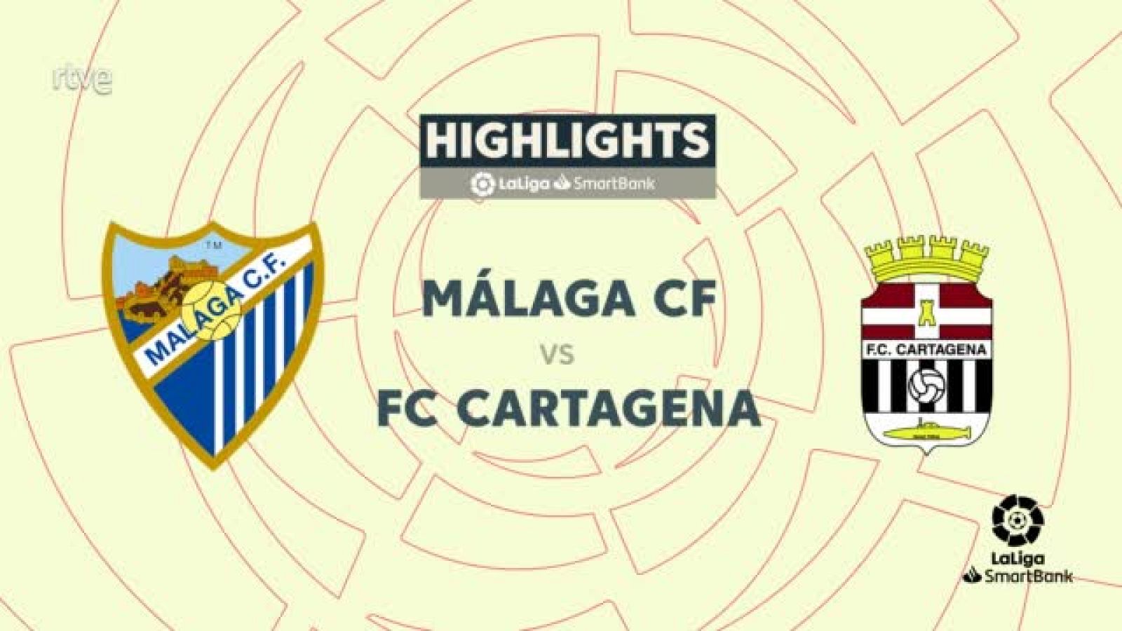 Málaga - Cartagena: resumen del partido, 36ª jornada. Ver en RTVE Play