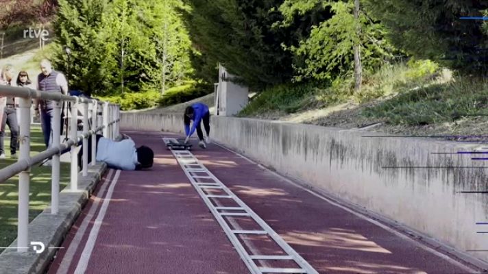 Telediario 2 - Presentada la primera pista de empuje de skeleton de España en el Centro de Alto Rendimiento de Madrid