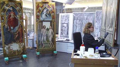 Taller de restauraci�n del Museo del Prado