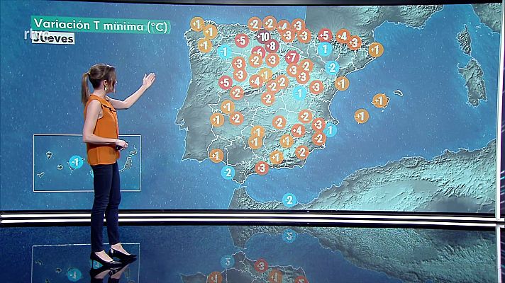 El tiempo - Las temperaturas mínimas suben en áreas del centro y norte, manteniéndose algunas heladas débiles en Pirineos