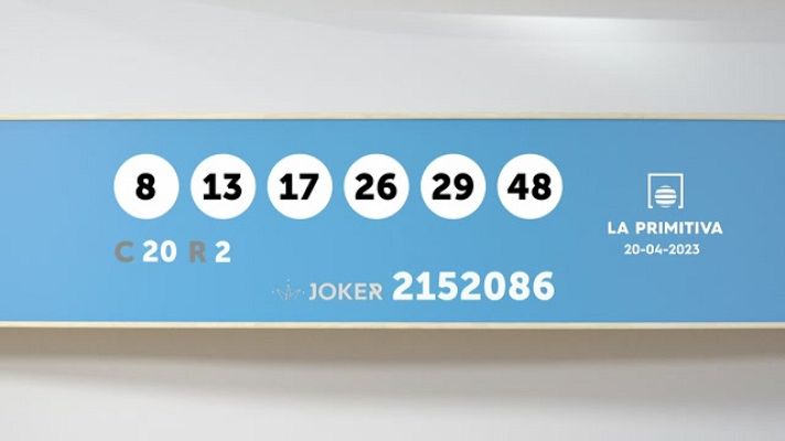 SELAE - Sorteo de la Lotería Primitiva y Joker del 20/04/2023