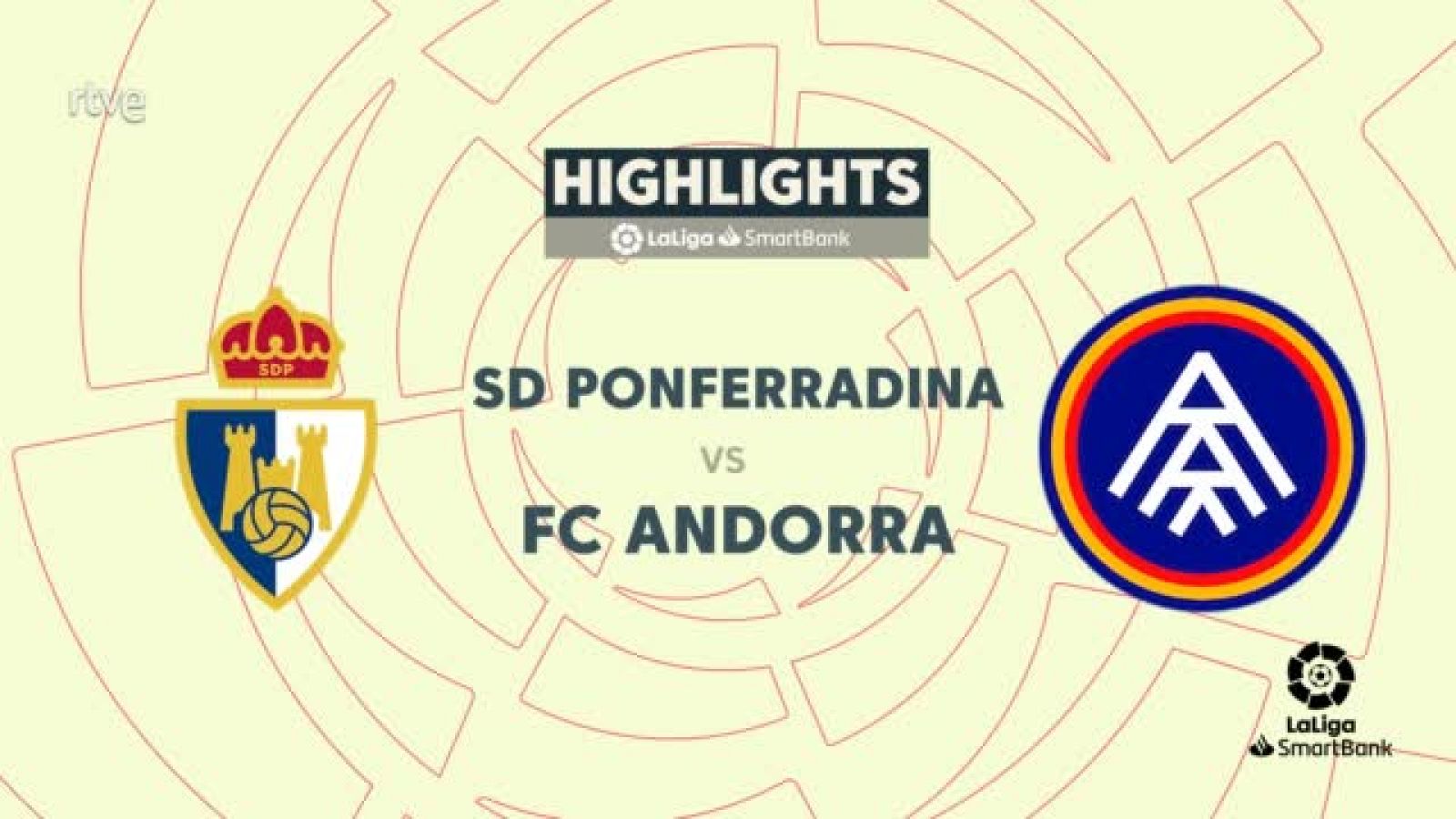 Ponferradina - Andorra: resumen del partido de la 37ª jornada de Segunda -- ver ahora