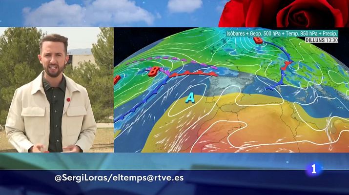 El temps - Tarda de Sant Jordi amb sol, calor, vent i ruixats al nord