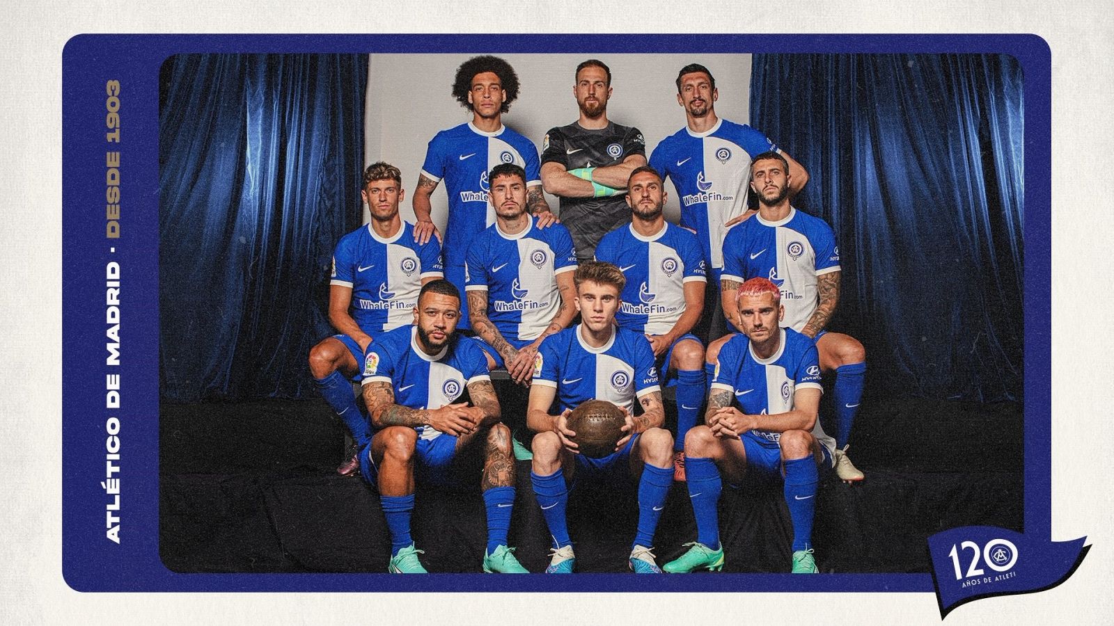 El Atlético celebra sus 120 años con una camiseta azul y blanca como la de 1093 | Ver